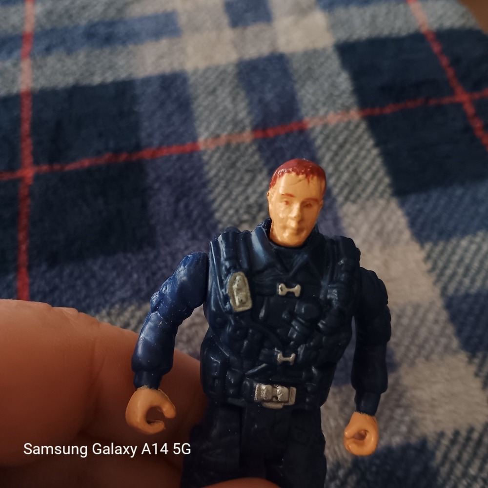 Military Action Figure Set 2 Navy Blue Tactical Soldiers 3.75 Inch Articulated - Picture 6 of 9